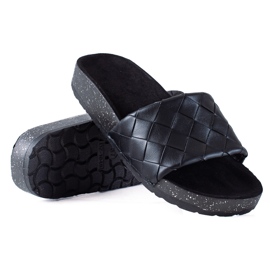 SHELOVET Chanclas de mujer negro