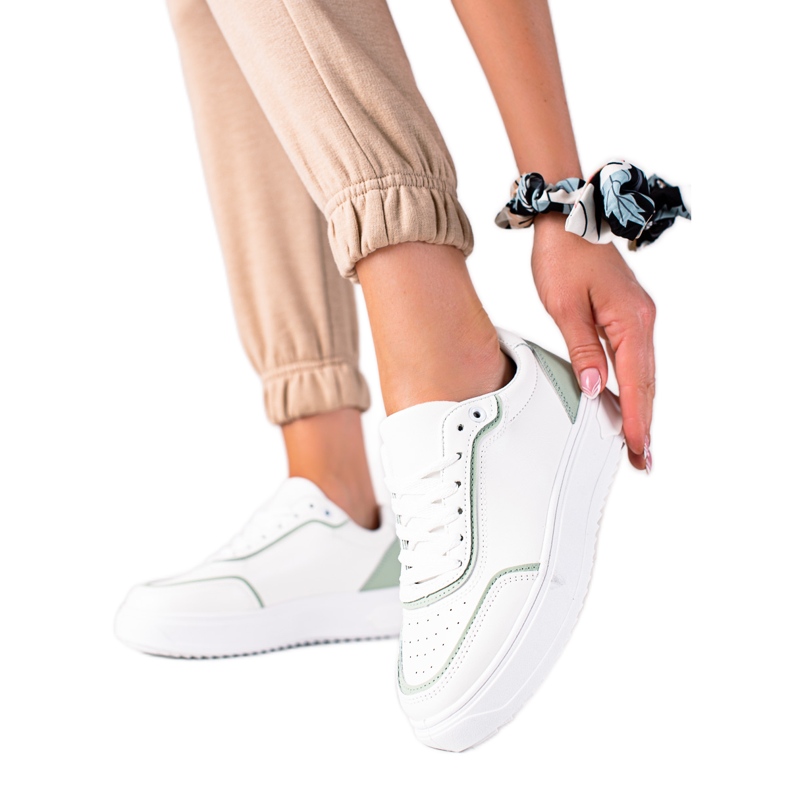 SHELOVET Zapatillas Deportivas Con Inserción Verde blanco