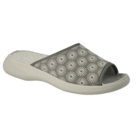 Zapatillas de mujer befado pu 442d197 gris con flores