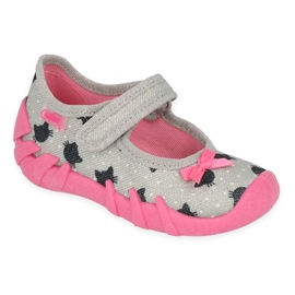 Befado zapatos niño veloz 109N247 negro rosado gris