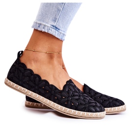 PE1 Bailarinas De Mujer Sin Cordones Con Flores Vennice Negras negro PE1 Bailarinas De Mujer Sin Cordones Con Flores Vennice Negras negro