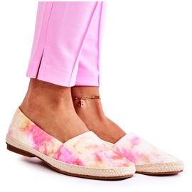PG1 Alpargatas Mujer Slip-On Rosa-Amarillo Santana beige