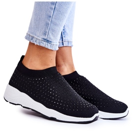 PG1 Deportivas De Mujer Con Circonitas Negras Calsey negro