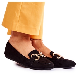 PG1 Mocasines De Mujer En Ante Con Decoración Black Reality negro PG1 Mocasines De Mujer En Ante Con Decoración Black Reality negro