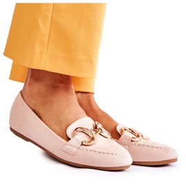 Mocasines De Mujer En Ante Con Decoración Reality Beige Mocasines De Mujer En Ante Con Decoración Reality Beige