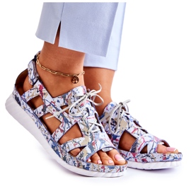Maciejka Sandalias Mujer Piel Con Velcro 05375-06 Azul multicolor Maciejka Sandalias Mujer Piel Con Velcro 05375-06 Azul multicolor
