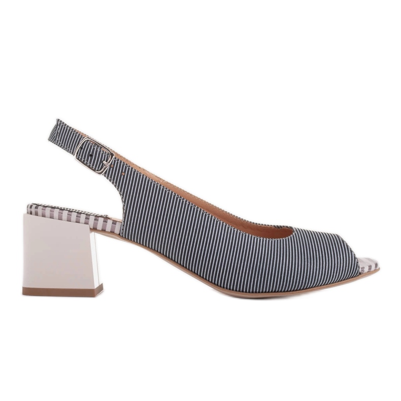 Marco Shoes Cómodas sandalias de mujer con cuero interesante. azul