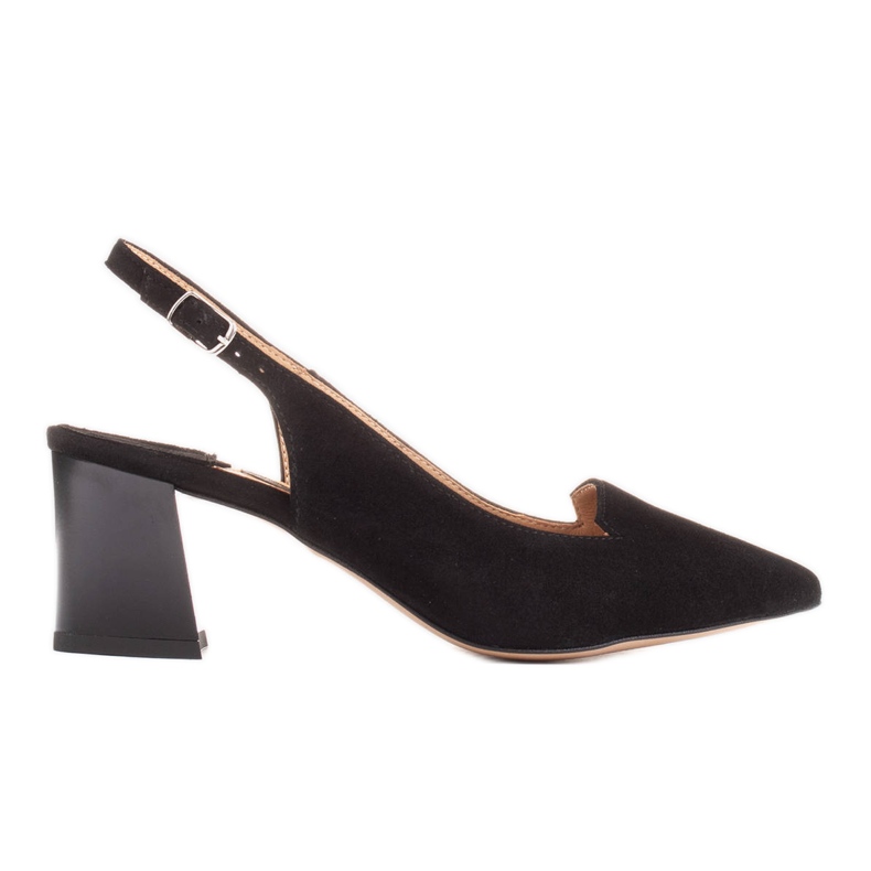 Marco Shoes Sandalias confeccionadas en delicada ante natural negro