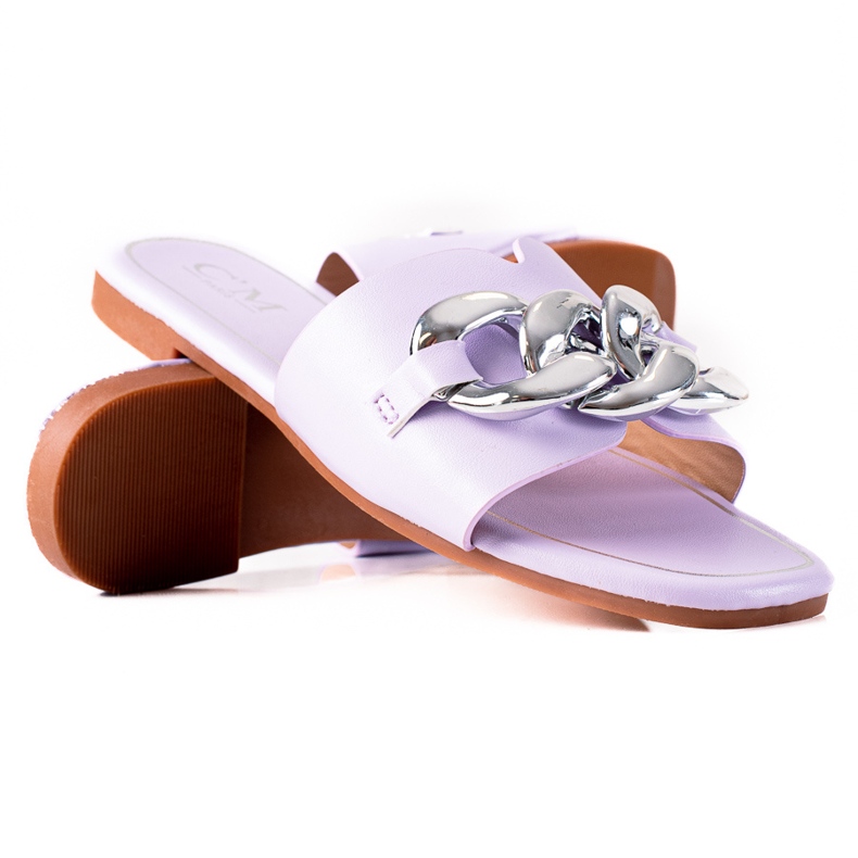 SHELOVET Zapatillas con cadena violeta SHELOVET Zapatillas con cadena violeta