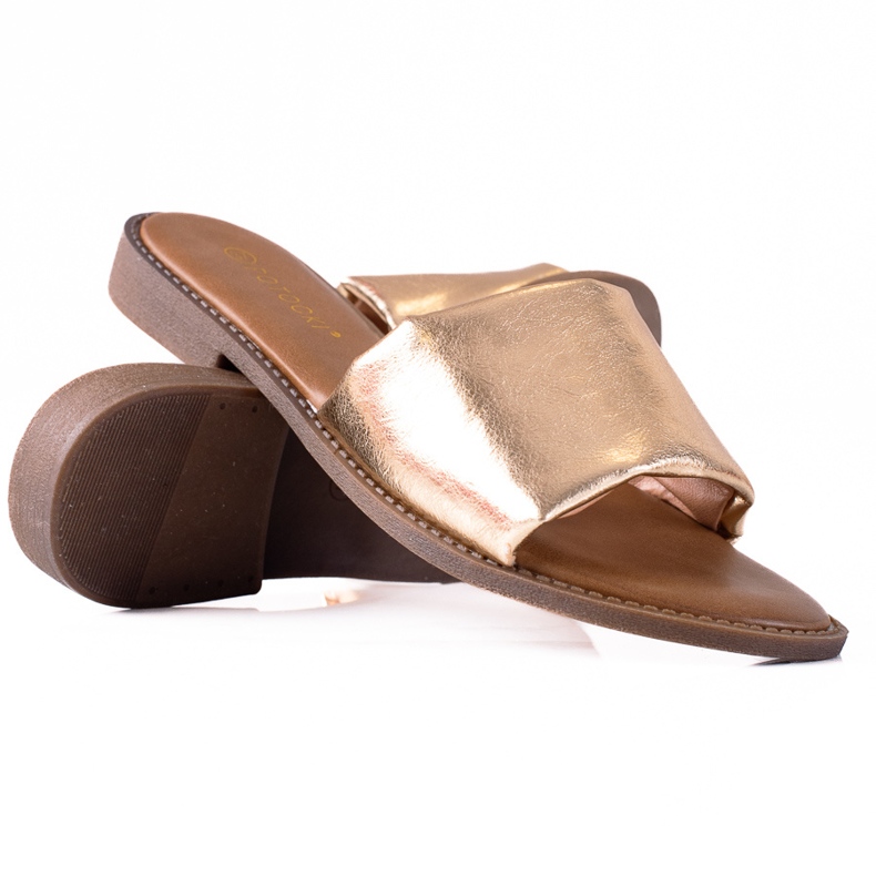 W. Potocki Pantuflas Con Raya Ancha Potocki dorado W. Potocki Pantuflas Con Raya Ancha Potocki dorado