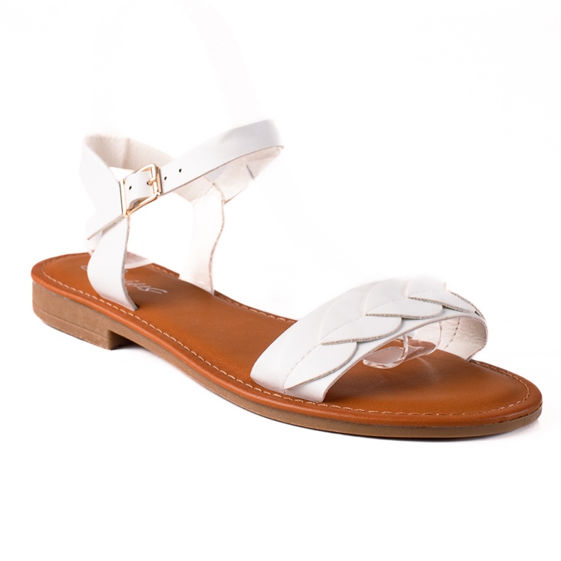 SHELOVET Sandalias blancas clásicas blanco