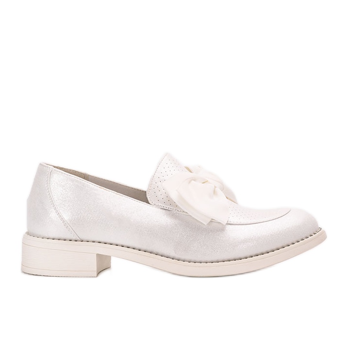 Zapatos brogue blancos con lazo Bizier