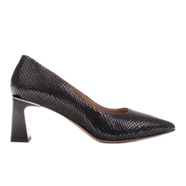Marco Shoes Salones en ante natural negro