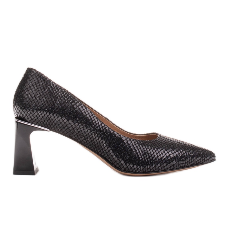 Marco Shoes Salones en ante natural negro