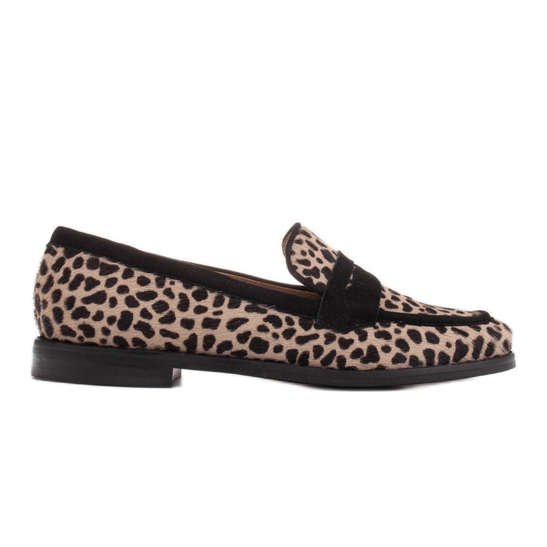 Marco Shoes Mocasines, piel natural con pelo 2231P-1283-041-1 beige negro