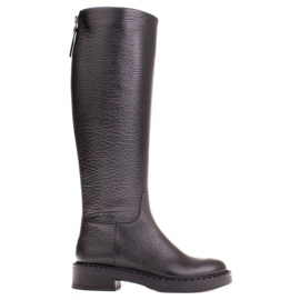 Marco Shoes Botines tacón bajo piel grabada negro
