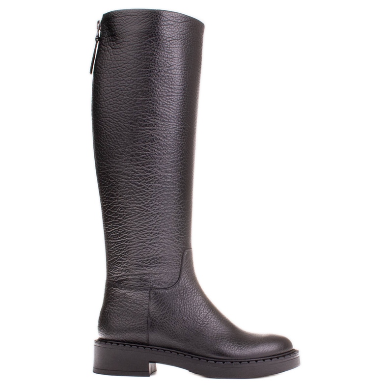 Marco Shoes Botines tacón bajo piel grabada negro