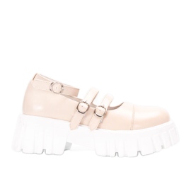 Zapatos beige con suela de tractor de Jonell