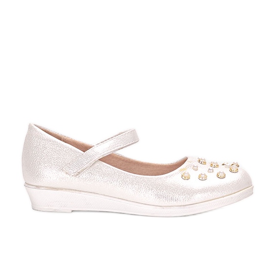 Bailarinas infantiles blancas con perlas Silva blanco Bailarinas infantiles blancas con perlas Silva blanco