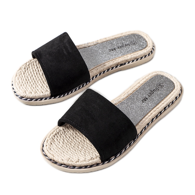 Pantuflas Staton negras para mujer negro Pantuflas Staton negras para mujer negro