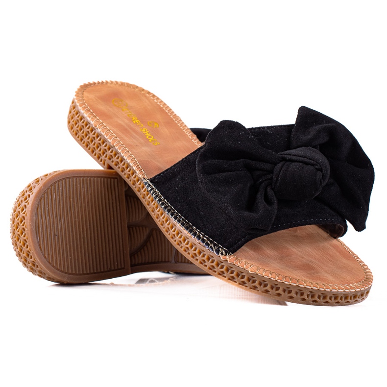 SHELOVET Zapatillas con lazo negro