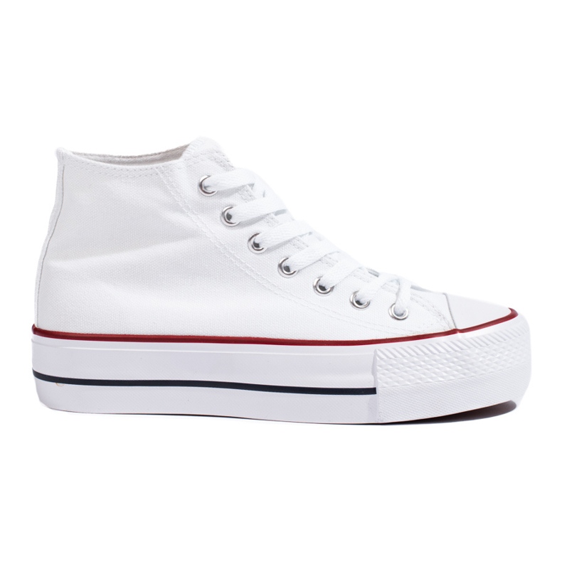 SHELOVET Zapatillas altas en la plataforma blanco