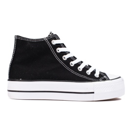 SHELOVET Zapatillas altas en la plataforma negro