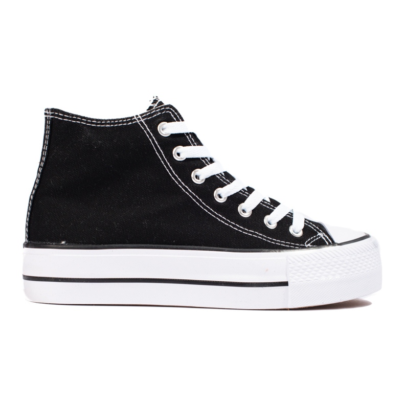 SHELOVET Zapatillas altas en la plataforma negro