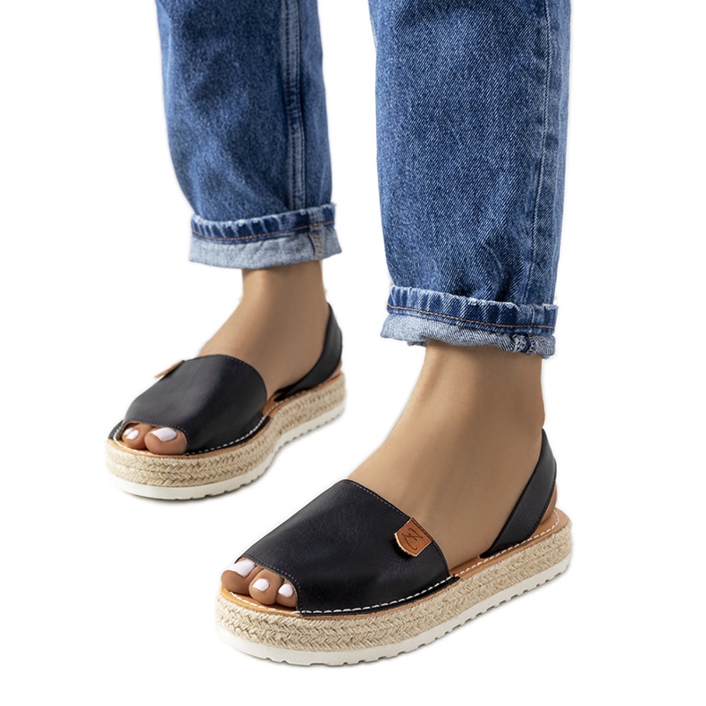 Alpargatas negras en la plataforma Verdam negro Alpargatas negras en la plataforma Verdam negro