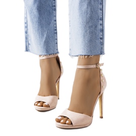 Sandalias beige con tacón alto Masih Sandalias beige con tacón alto Masih