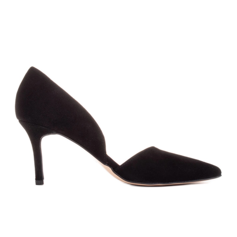 Marco Shoes Sutiles stilettos confeccionados en ante natural negro