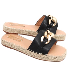 Alpargatas con cadena Doria Black negro