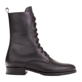 Marco Shoes Botas clásicas de tacón bajo negro
