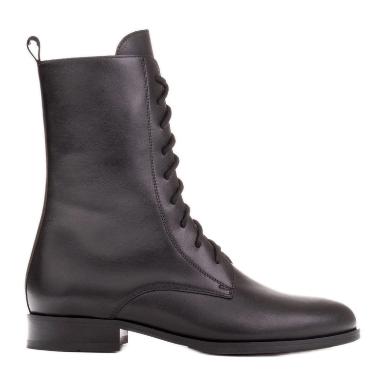 Marco Shoes Botas clásicas de tacón bajo negro