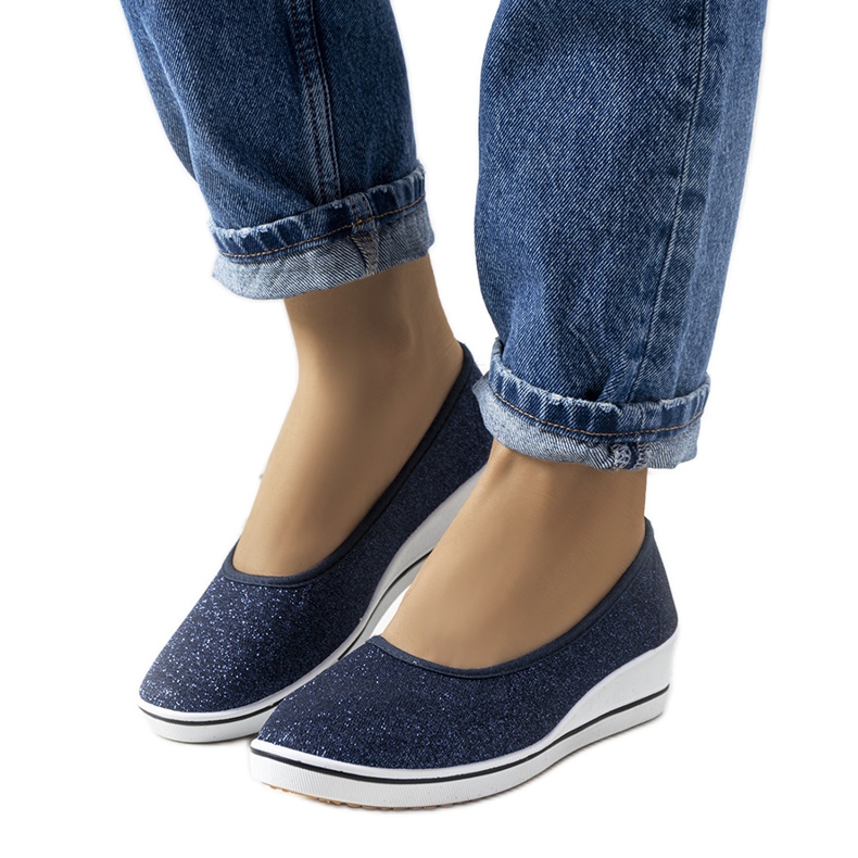 Deportivas cuña azul marino Friis Deportivas cuña azul marino Friis