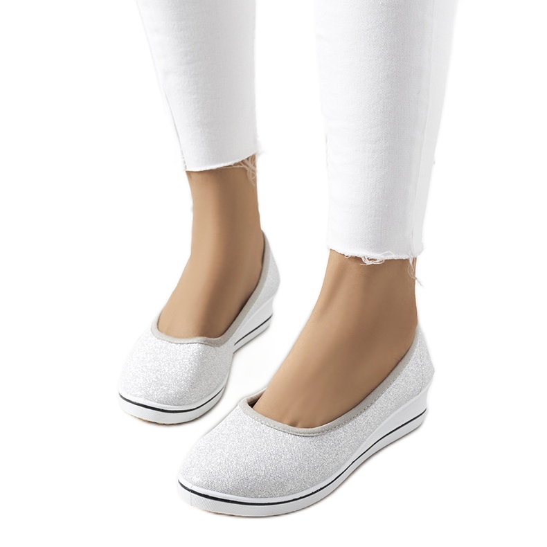 Deportivas cuña plateadas Friis plata Deportivas cuña plateadas Friis plata