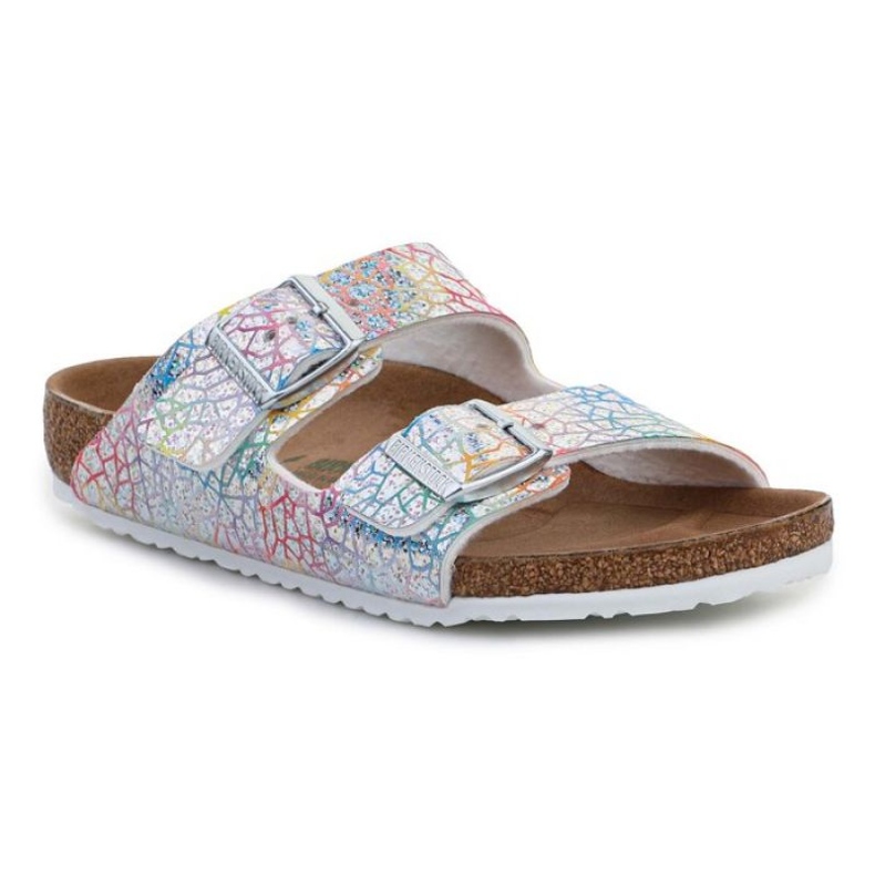 Chanclas Birkenstock Arizona Kids Flashy Hologram plateadas 1022173 multicolor