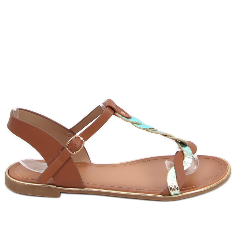 Sandalias mujer Basma Camel irisadas marrón