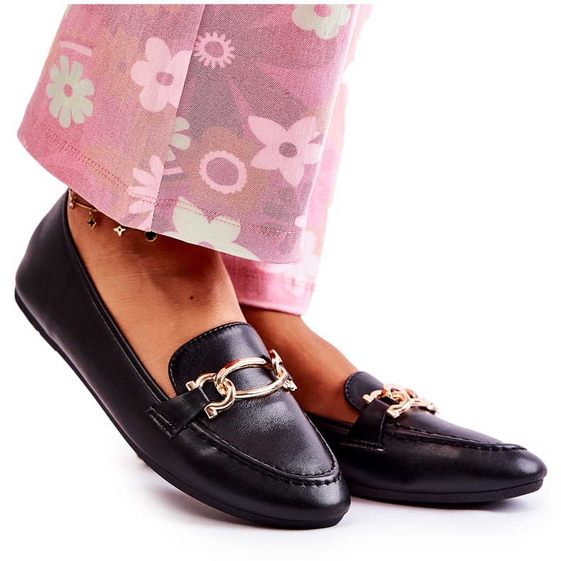 PG1 Mocasines negros con adorno Millario
