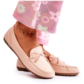PG1 Mocasines De Mujer Con Lazo Nude Aurila beige