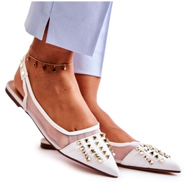Bailarinas De Mujer Con Tachuelas Blanco Kinley Bailarinas De Mujer Con Tachuelas Blanco Kinley