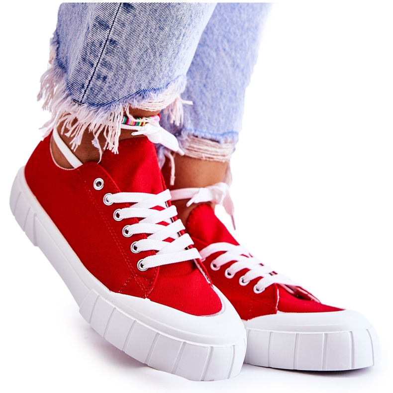 Zapatillas de mujer On The Red Comes Platform rojo Zapatillas de mujer On The Red Comes Platform rojo