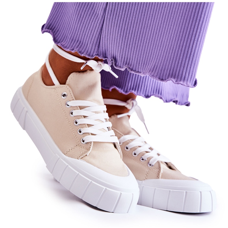 Zapatillas Mujer Beige Comes On the Platform Zapatillas Mujer Beige Comes On the Platform