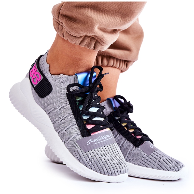 Zapatillas Deportivas Mujer Sin Cordones Gris Klayra