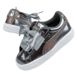 Zapatillas Puma Basket Jr 365995 01 plata