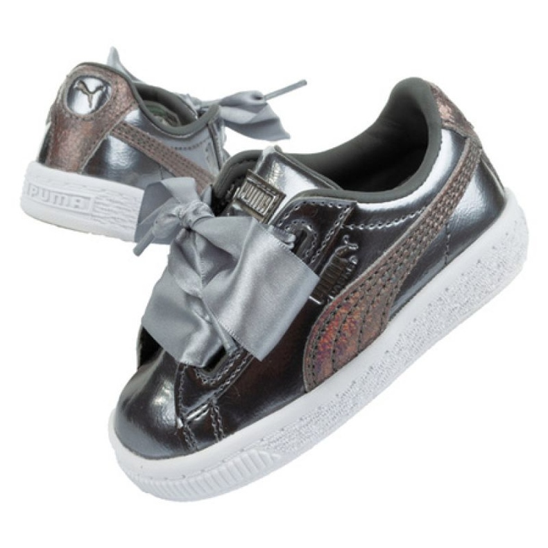 Zapatillas Puma Basket Jr 365995 01 plata Zapatillas Puma Basket Jr 365995 01 plata