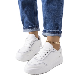 Deportivas blancas de mujer Dounya blanco plata