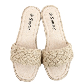 Zapatillas de casa de mujer Erika Beige