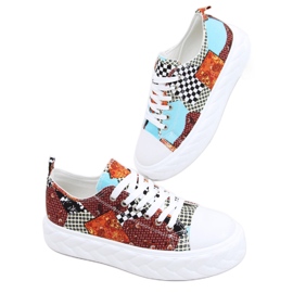 Zapatillas Madi Red Jacquard Weave con suela alta multicolor Zapatillas Madi Red Jacquard Weave con suela alta multicolor