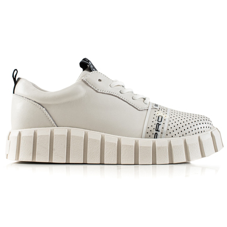 ARTIKER Zapatos de cuero de moda blanca blanco